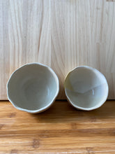 Load image into Gallery viewer, A Pair of Small Pulled Rim Bowls (Limestone and Tibetan Yellow)
